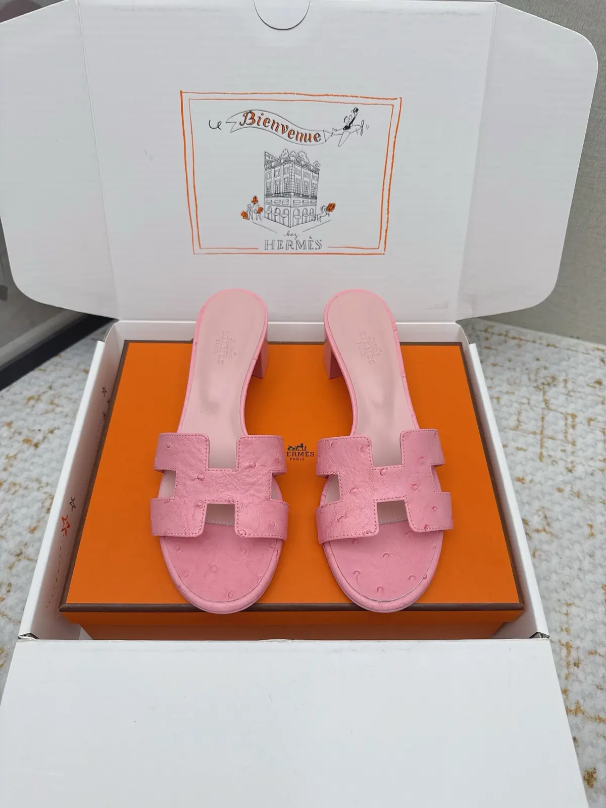 Hermes Style Pink Leather Women's Shoes Lookbook Reference image 1