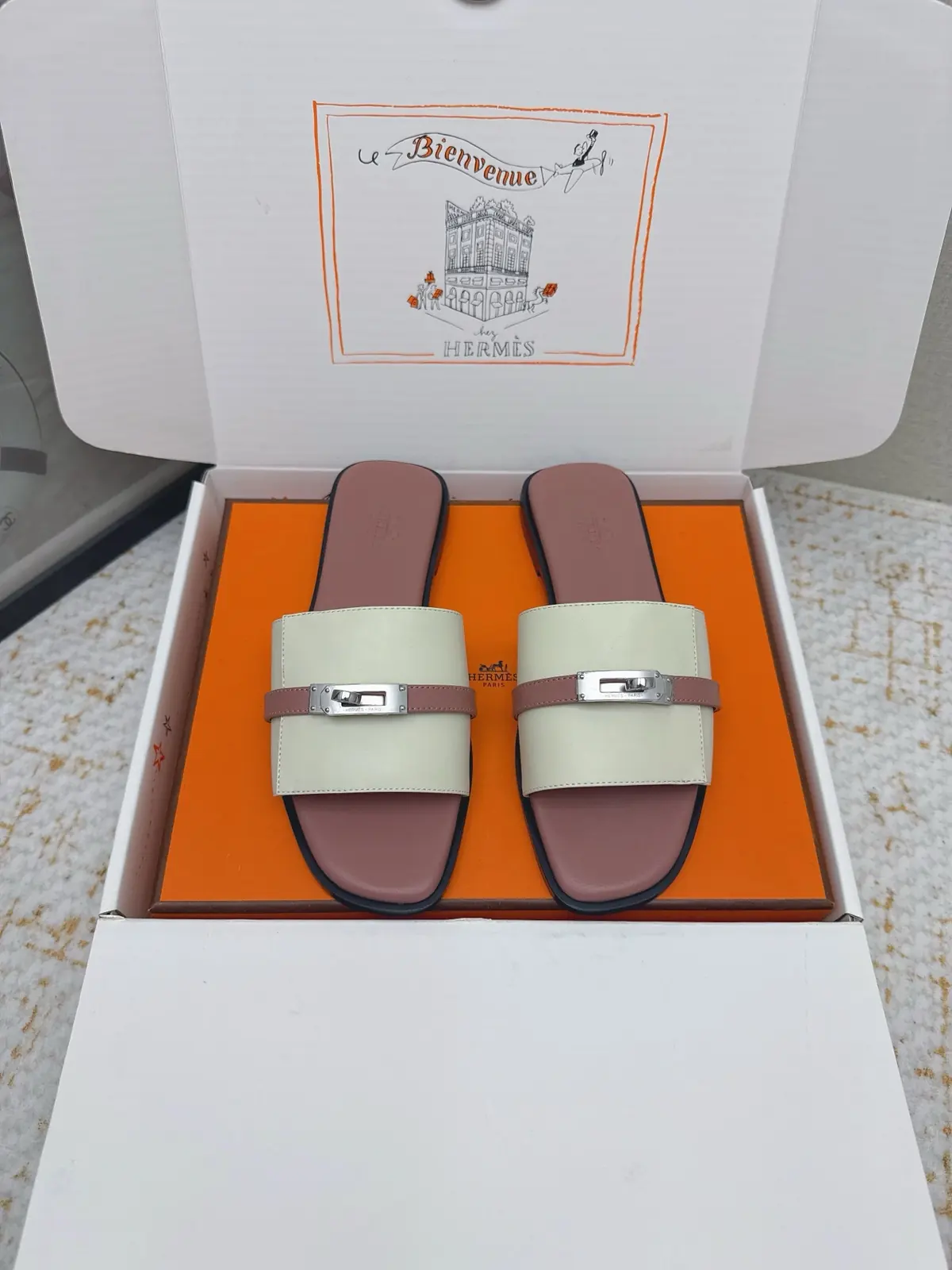 Hermes Style Pink Leather Women's Shoes Lookbook Reference image 1