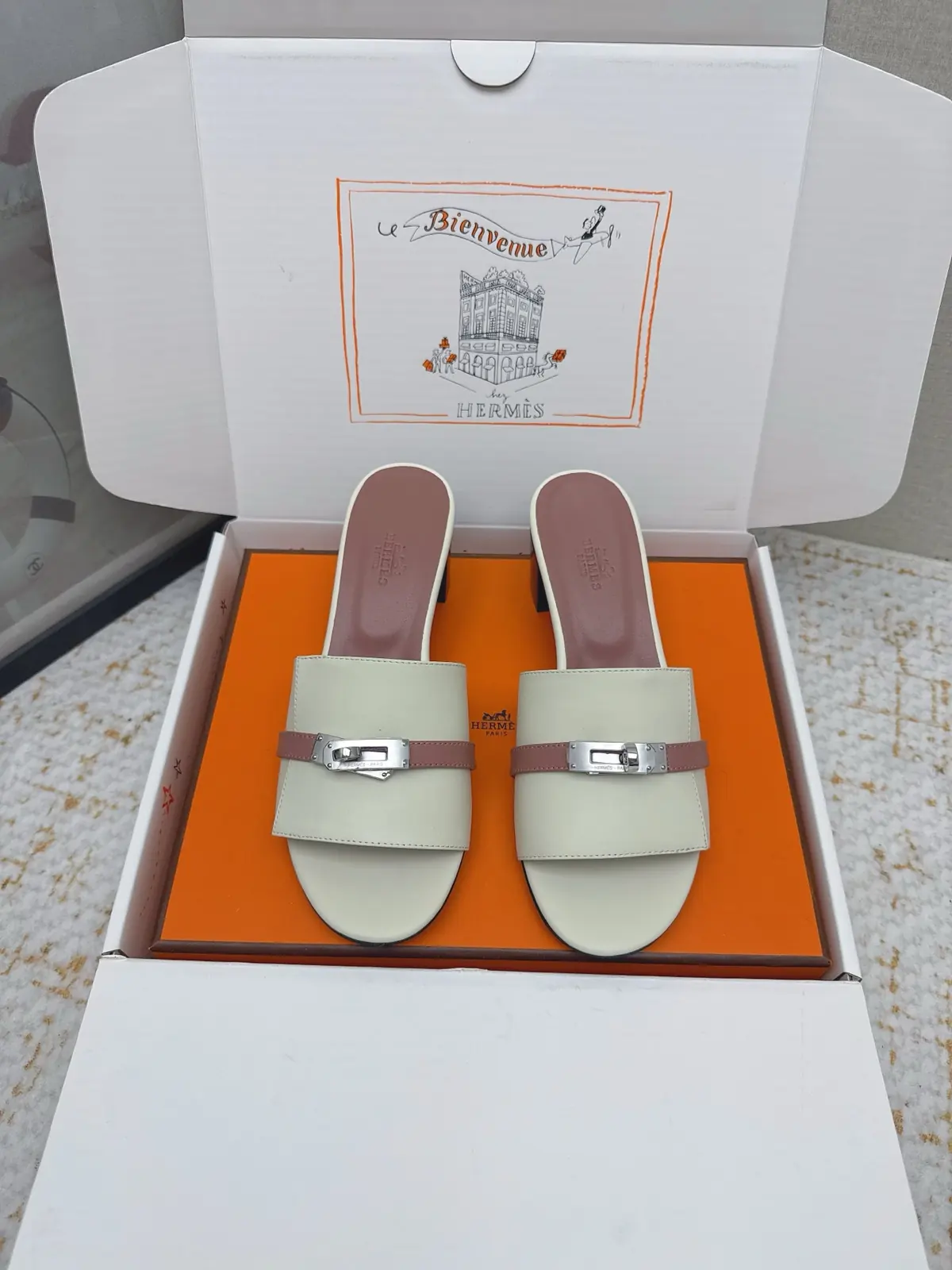Hermes Style Pink Leather Women's Shoes Lookbook Reference image 1
