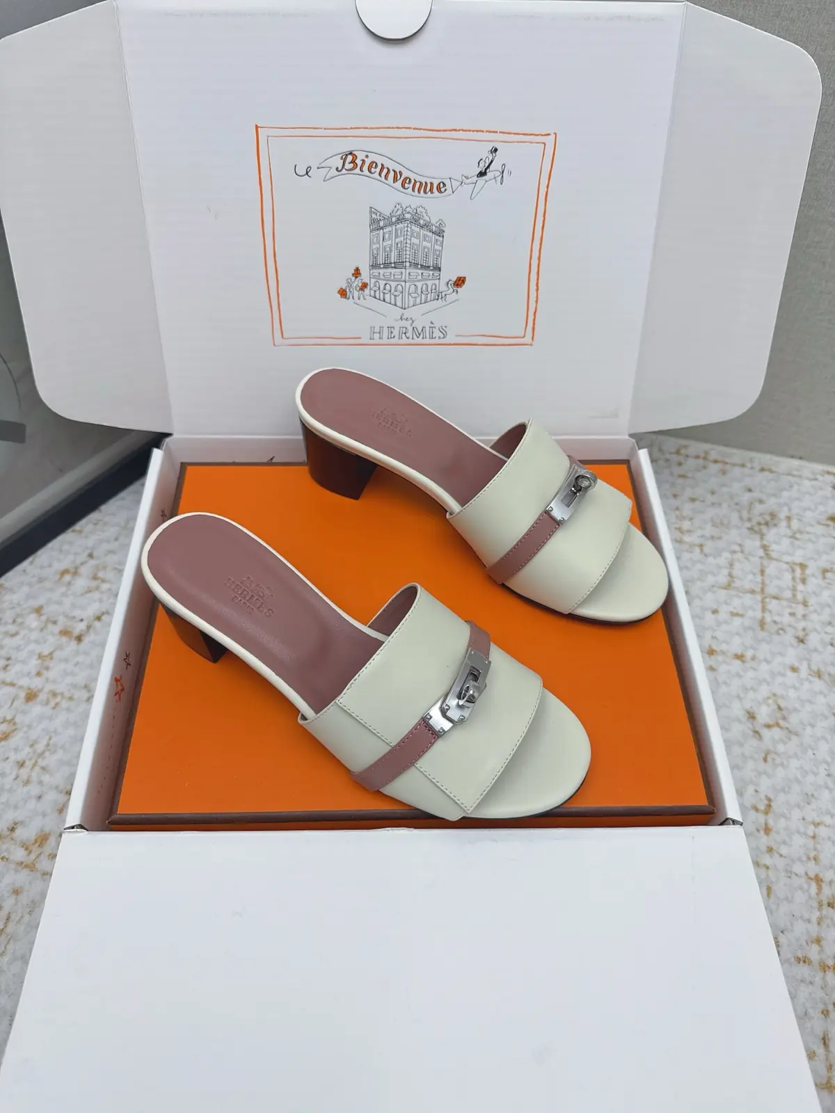 Hermes Style Pink Leather Women's Shoes Lookbook Reference image 2