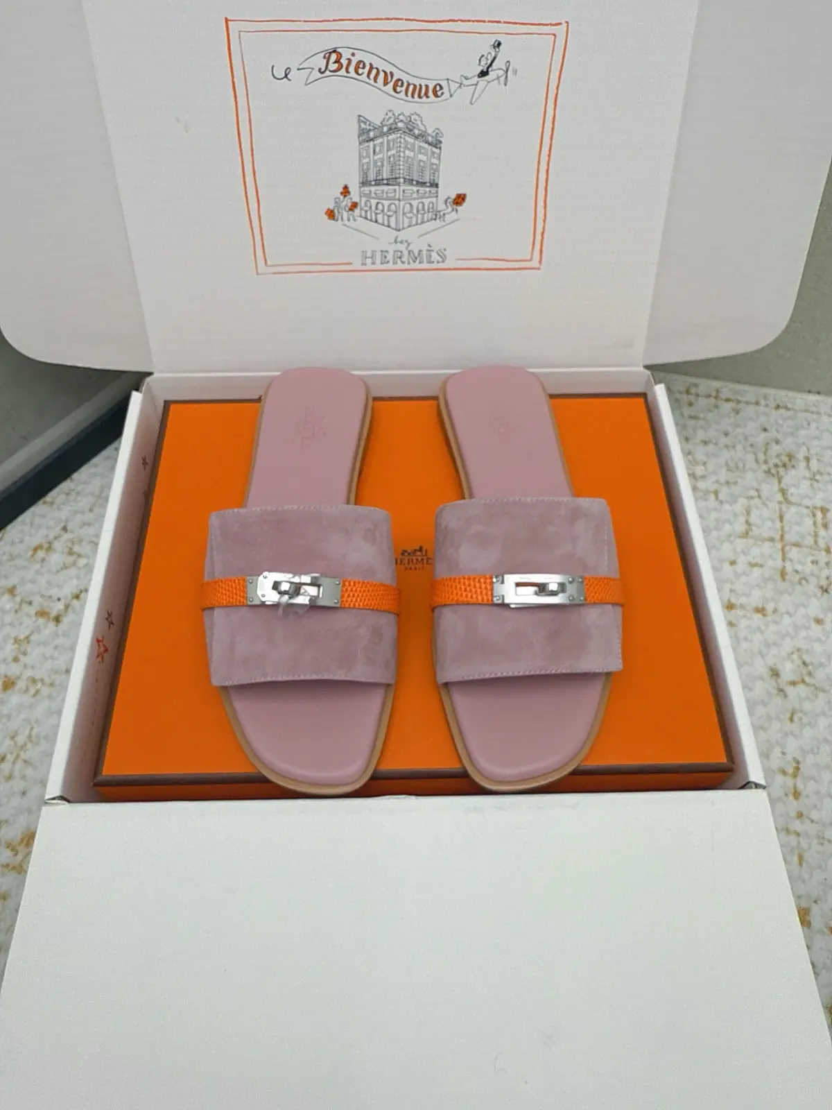 Hermes Style Pink Leather Women's Shoes Lookbook Reference image 1