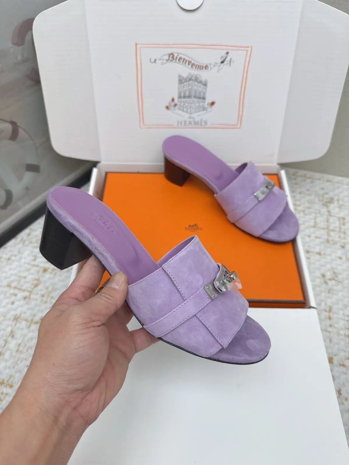 Hermes Style Pink Leather Women's Shoes Lookbook Reference image 5