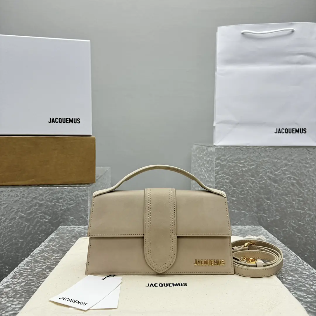 Jacquemus Style Beige Leather Crossbody Bag Lookbook Reference image 1