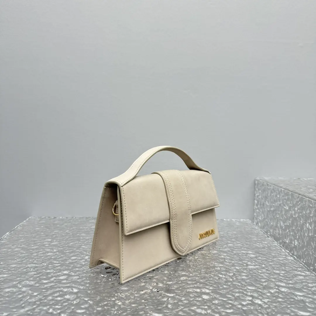 Jacquemus Style Beige Leather Crossbody Bag Lookbook Reference image 2
