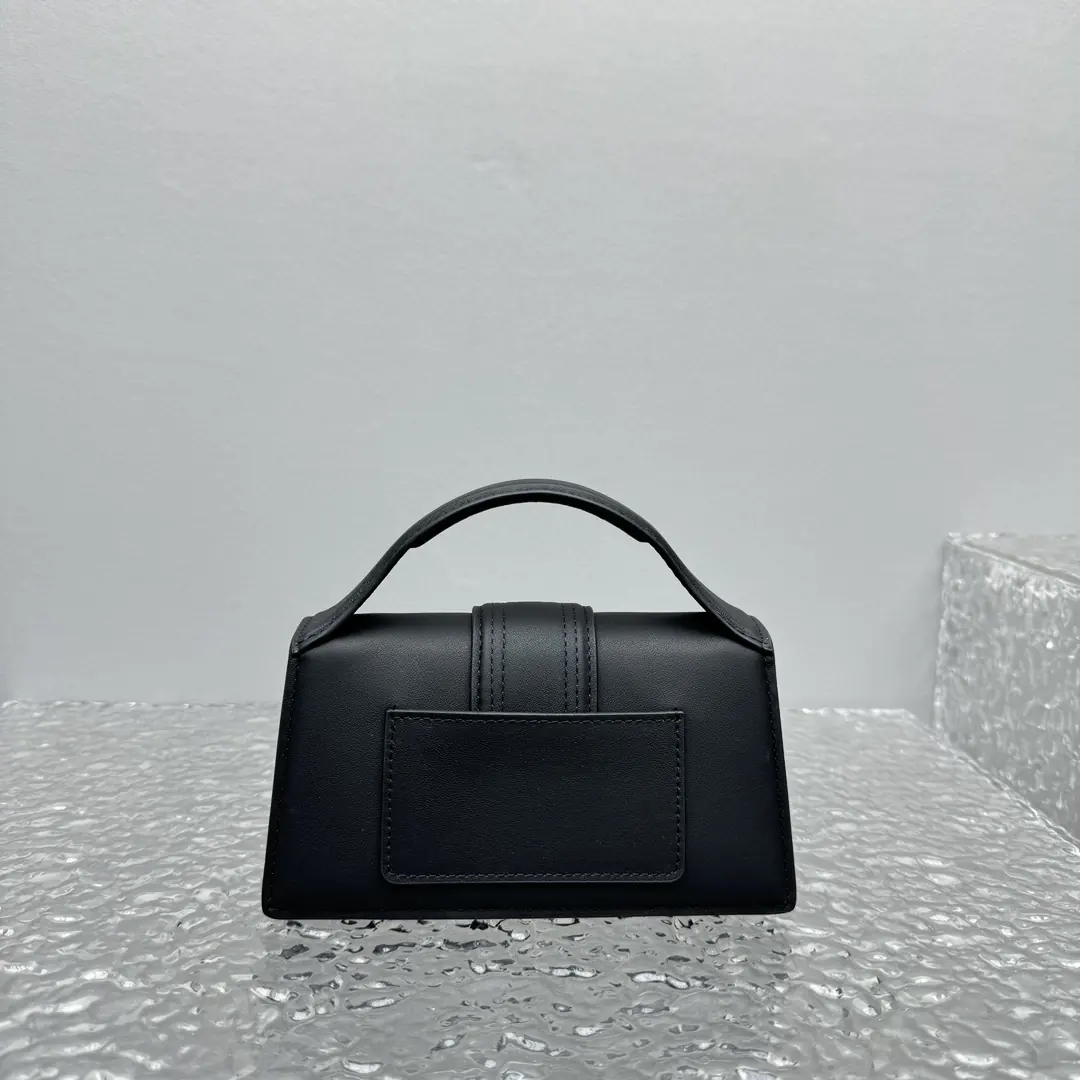 Jacquemus Style Black Leather Crossbody Bag Lookbook Reference image 2