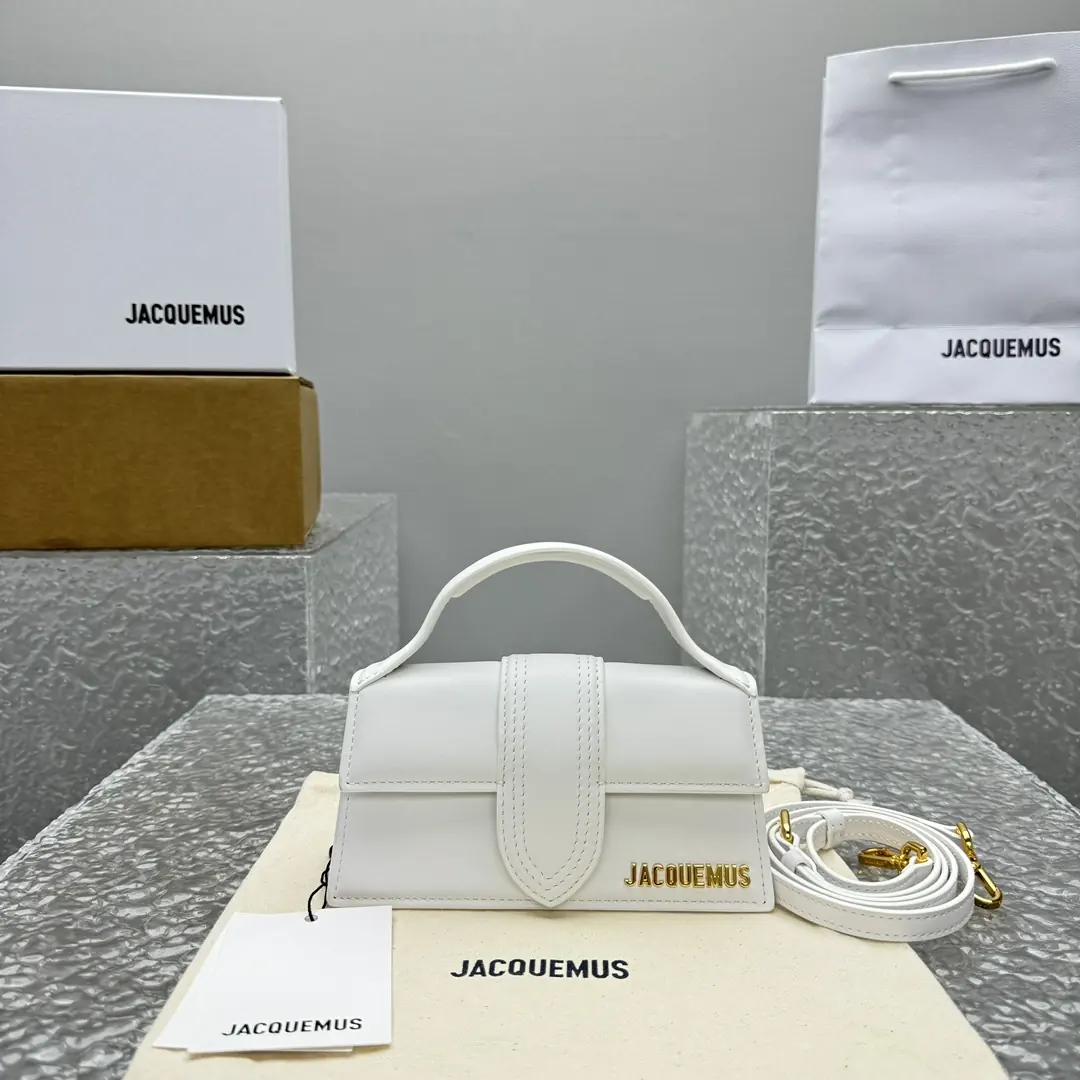 Jacquemus Style White Leather Crossbody Bag Lookbook Reference image 1