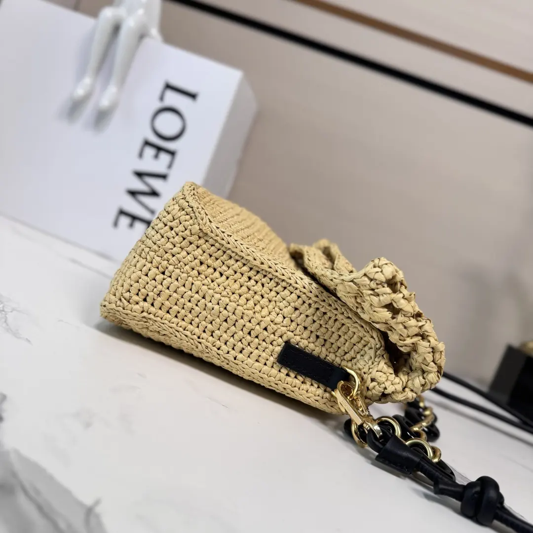 Loewe Style Black Leather Top Handle Bag Lookbook Reference image 2