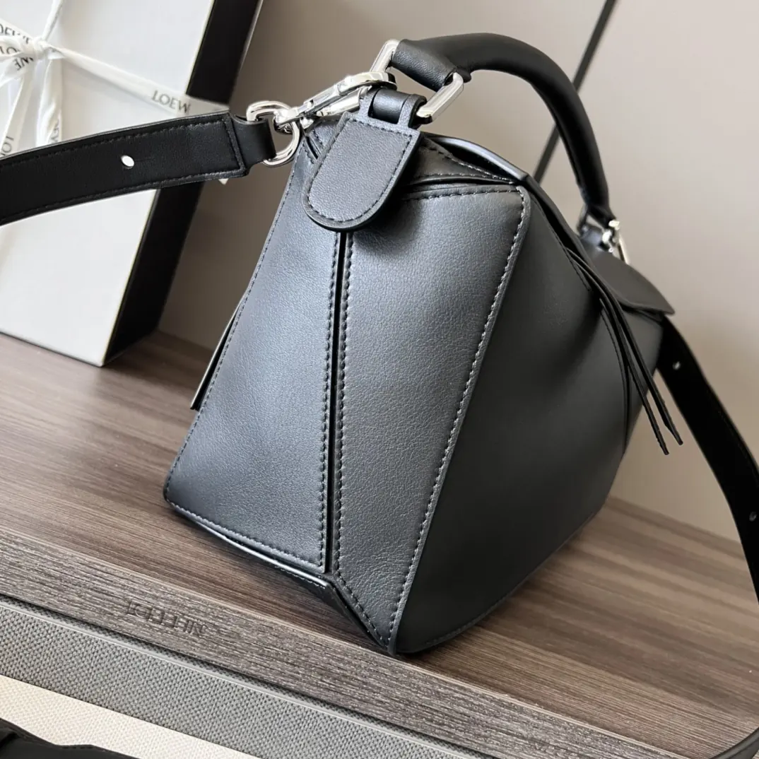 Loewe Style Black Leather Wallet Lookbook Reference image 2