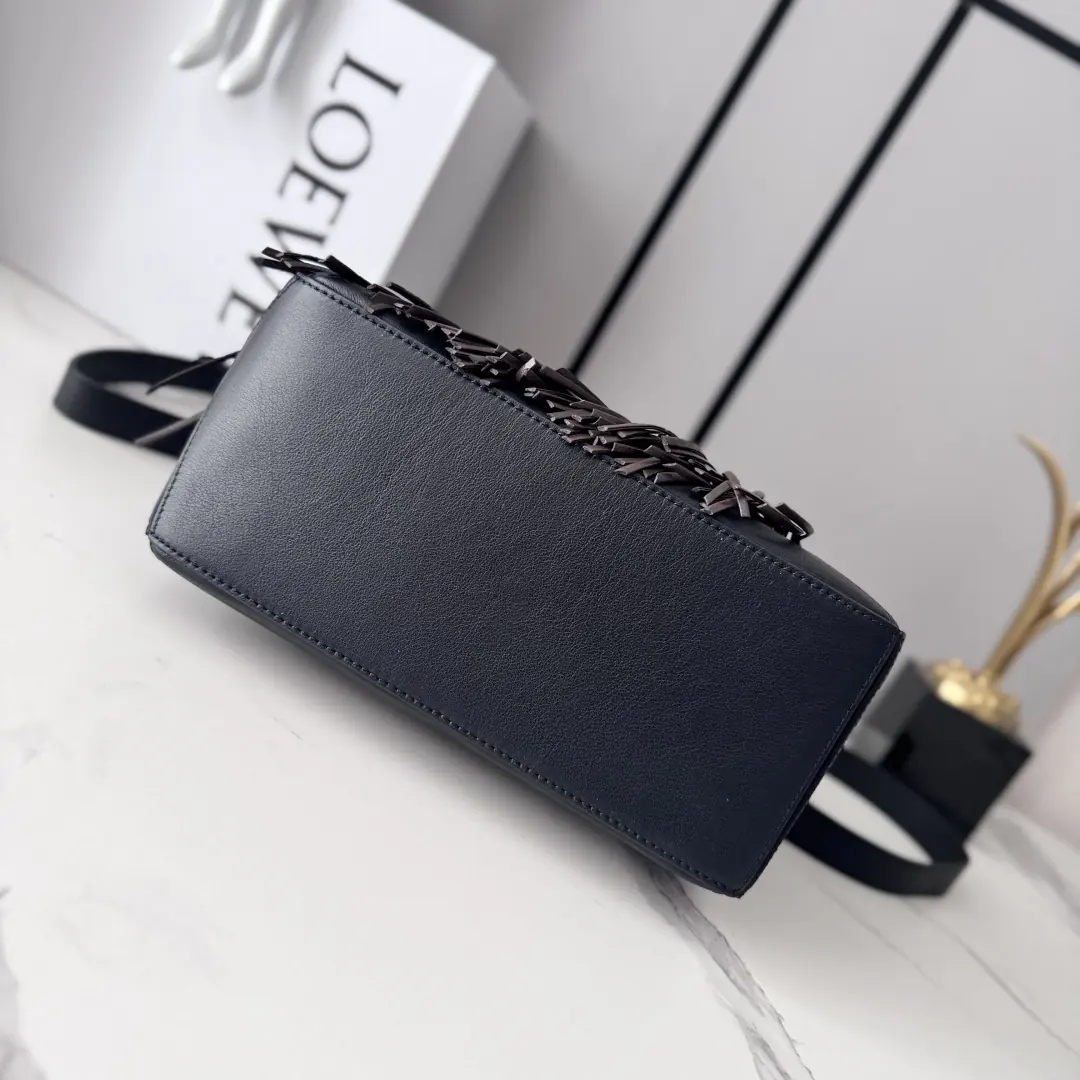Loewe Style Black Leather Wallet Lookbook Reference image 4