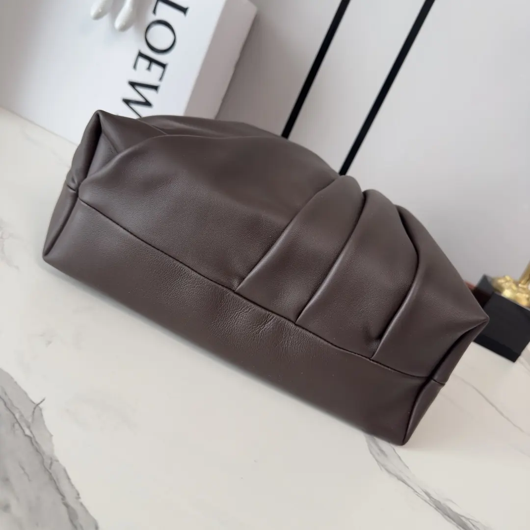 Loewe Style Brown Leather Shoulder Bag Lookbook Reference image 4