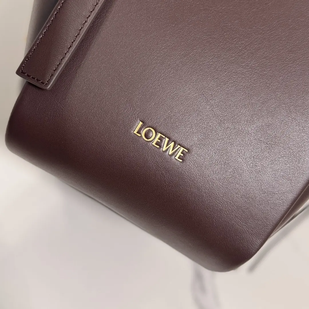 Loewe Style Brown Leather Shoulder Bag Lookbook Reference image 5