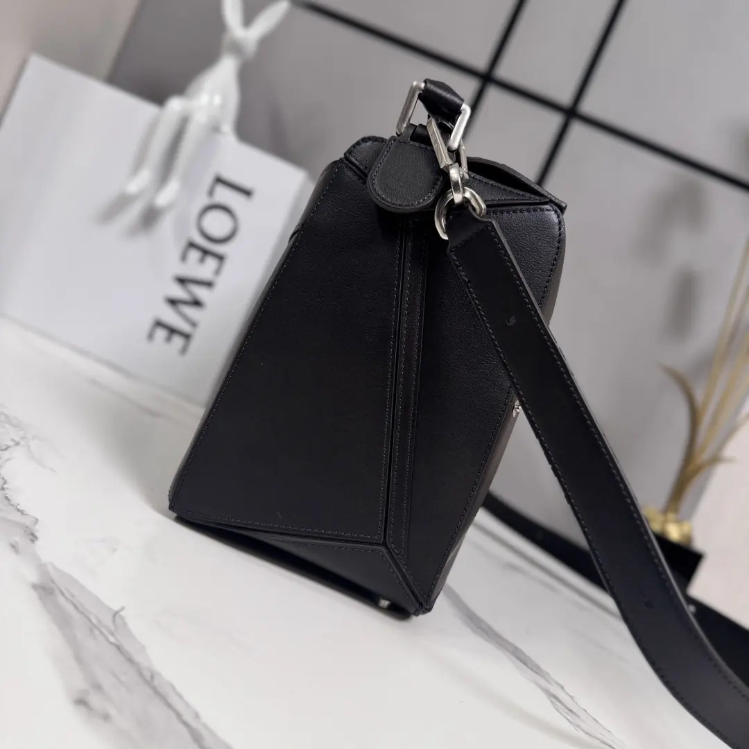Loewe Style Brown Leather Top Handle Bag Lookbook Reference image 2