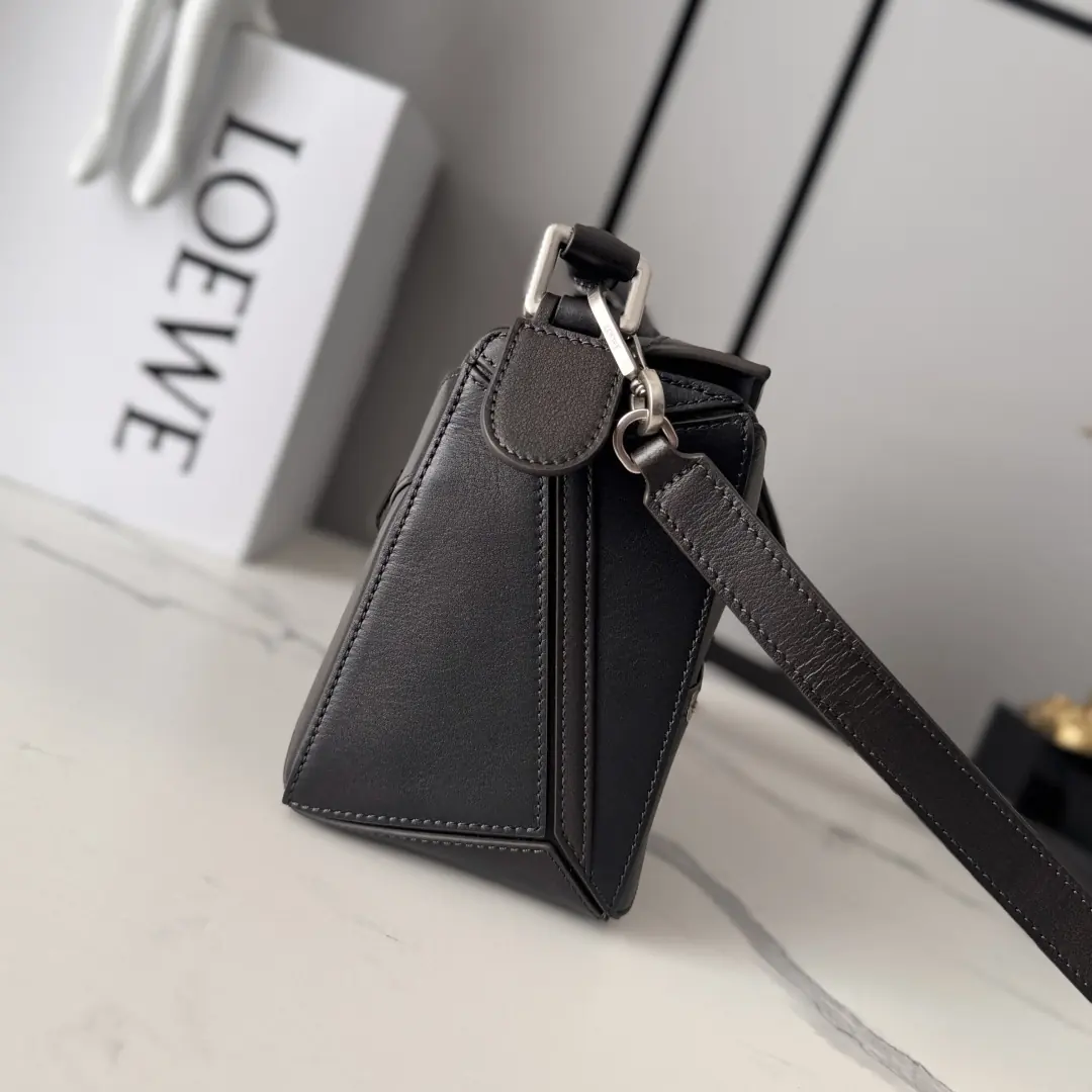 Loewe Style Brown Leather Top Handle Bag Lookbook Reference image 2