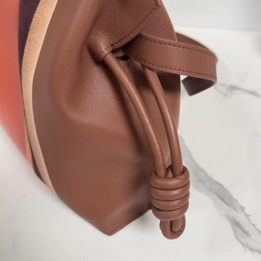Loewe Style Gold Leather Shoulder Bag Lookbook Reference image 6