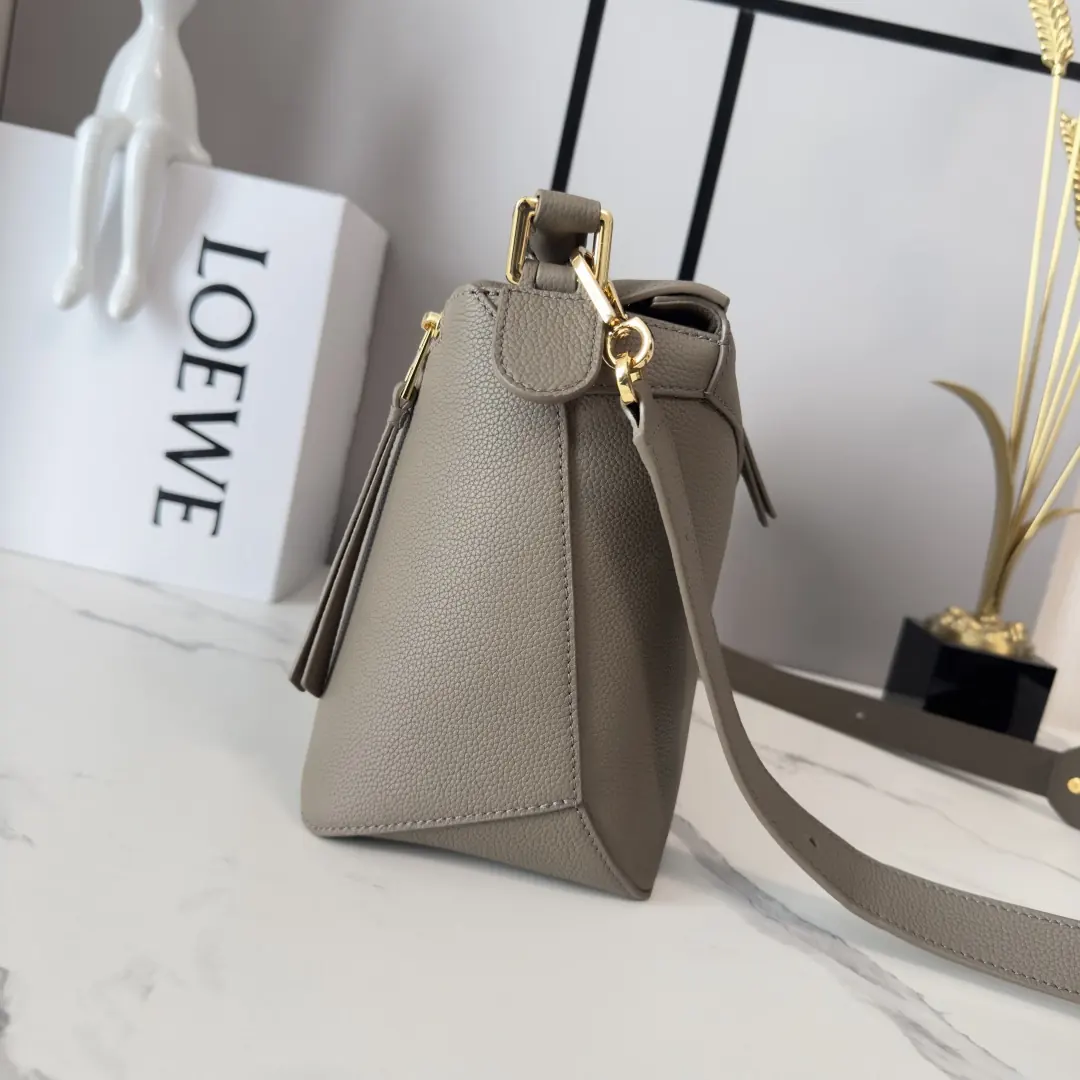 Loewe Style Grey Leather Wallet Lookbook Reference image 2