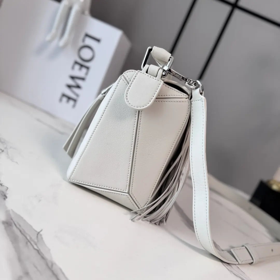 Loewe Style Grey Leather Wallet Lookbook Reference image 2