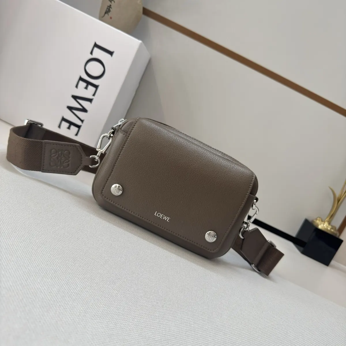 Loewe Style Leather Messenger Bag Lookbook Reference image 1