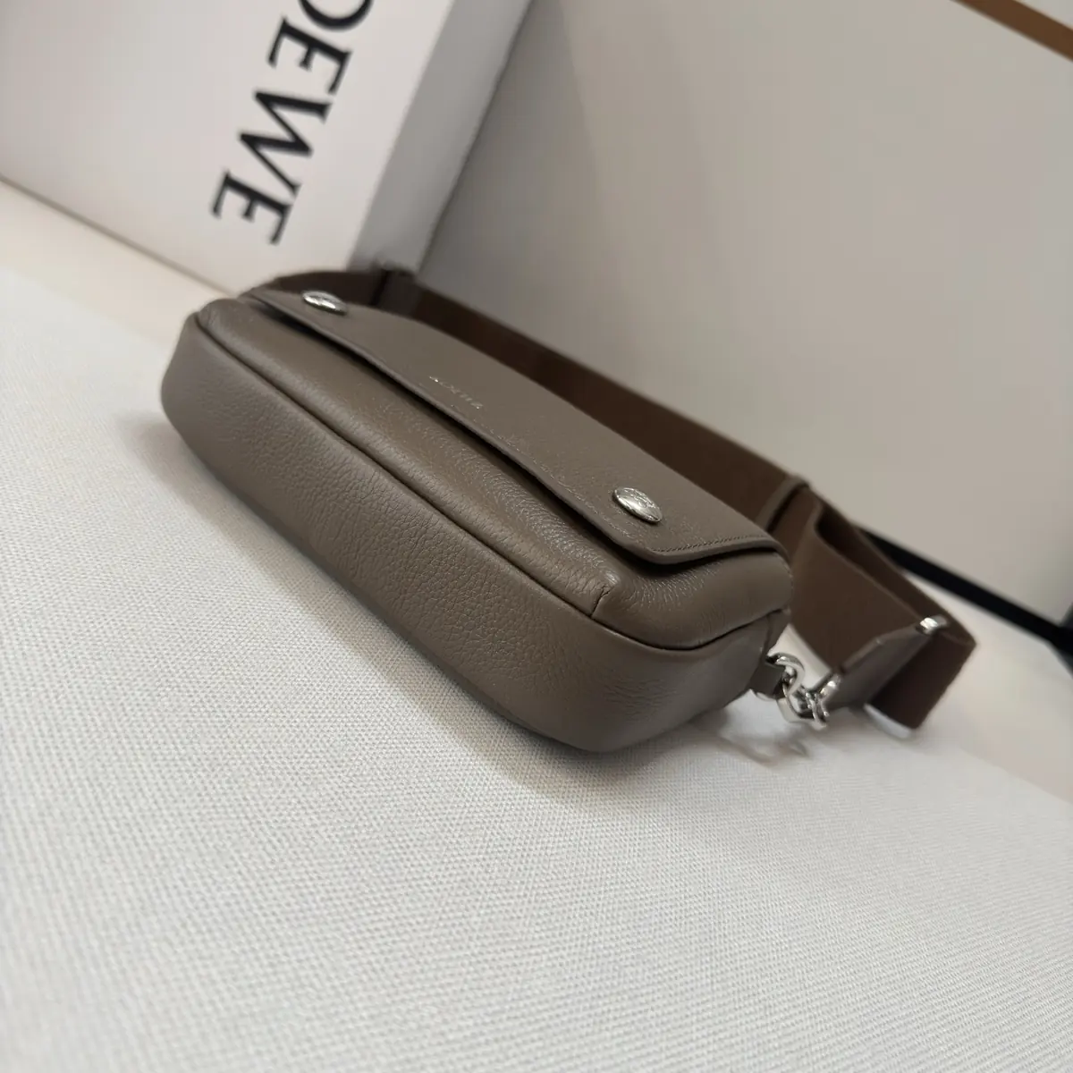 Loewe Style Leather Messenger Bag Lookbook Reference image 4