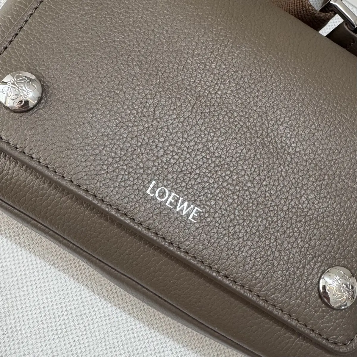 Loewe Style Leather Messenger Bag Lookbook Reference image 6