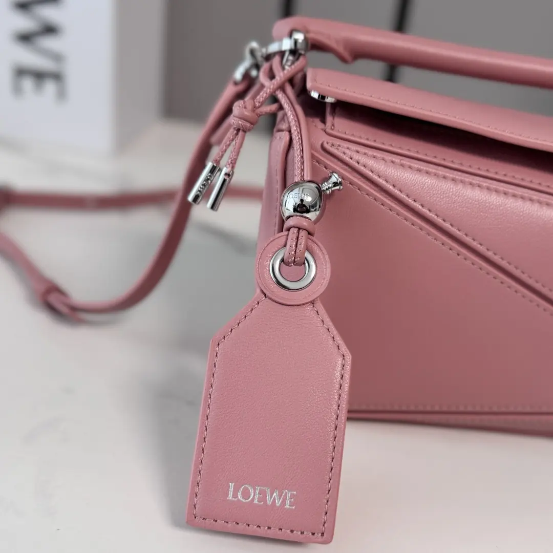 Loewe Style Pink Leather Top Handle Bag Lookbook Reference image 6