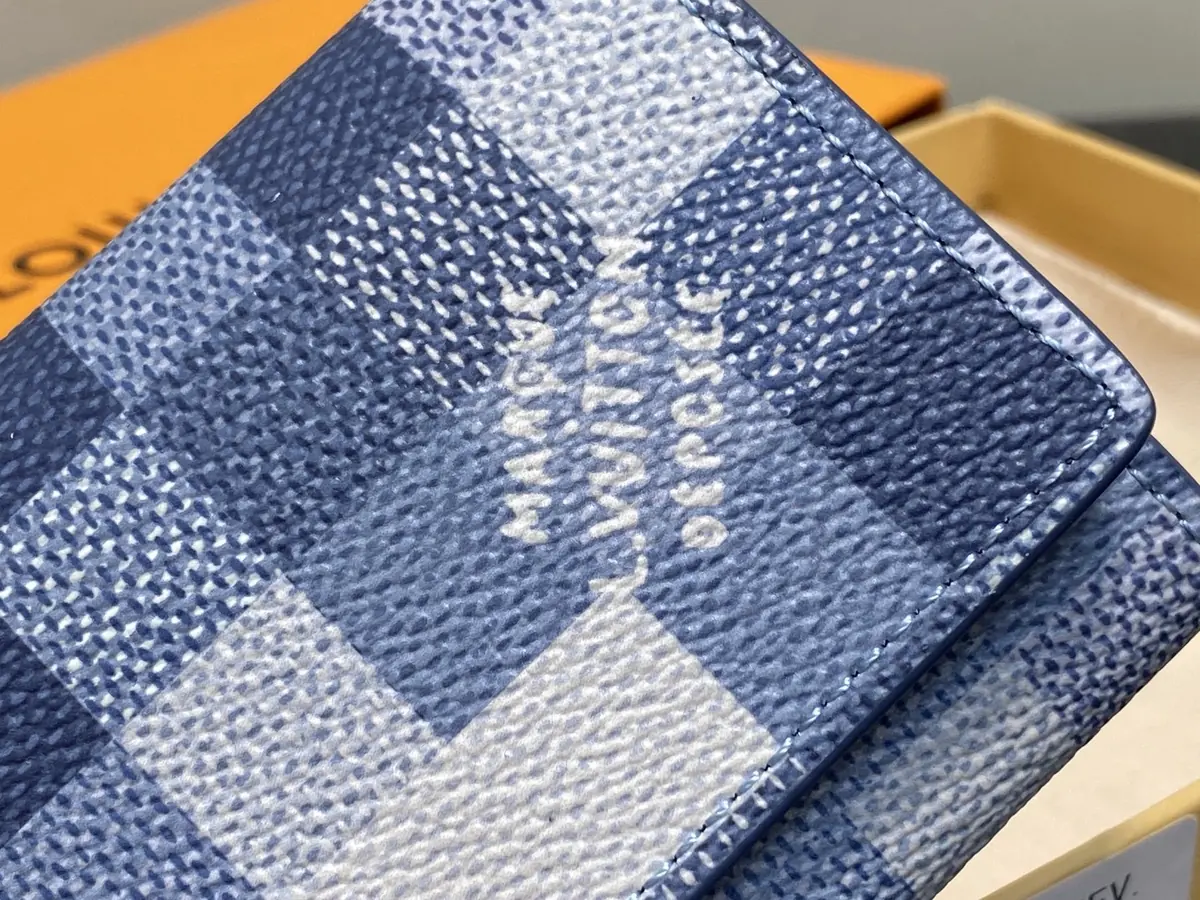 LV Style Beige Canvas Card Holder Lookbook Reference image 1