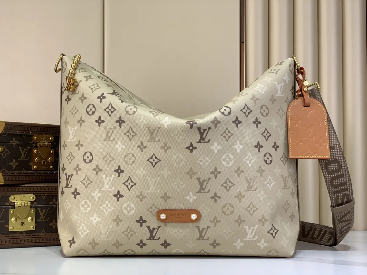 LV Style Beige Canvas Hobo Bag Lookbook Reference image 1