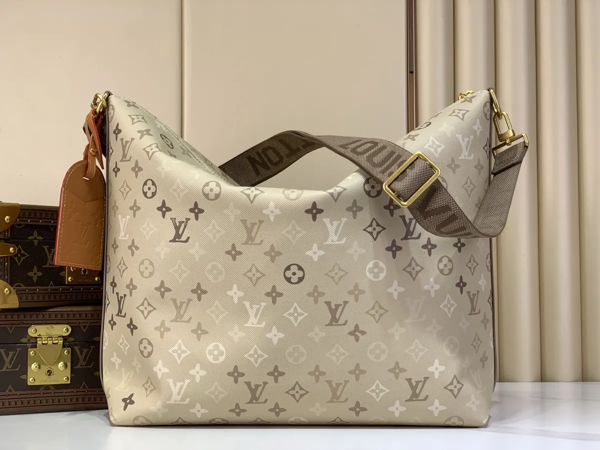 LV Style Beige Canvas Hobo Bag Lookbook Reference image 3