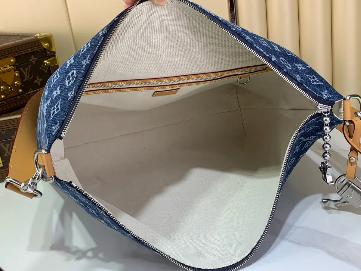 LV Style Beige Denim Hobo Bag style reference detail image 9 from source 787731