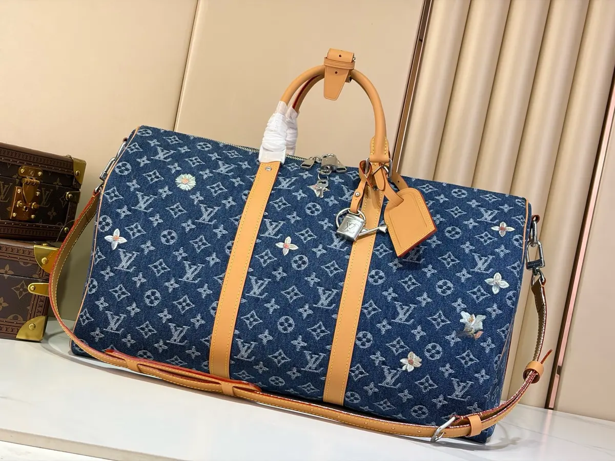 LV Style Beige Denim Travel Bag style reference detail image 1 from source 787730
