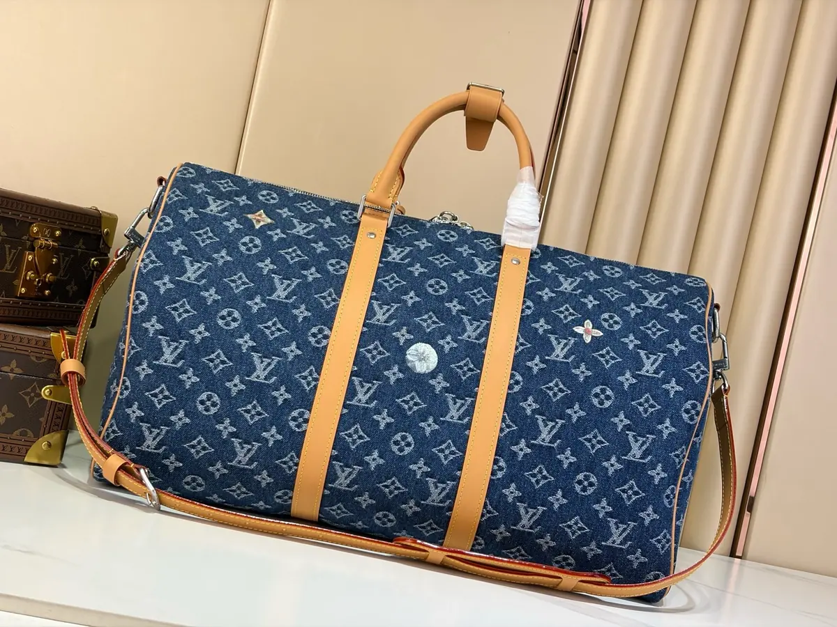 LV Style Beige Denim Travel Bag style reference detail image 3 from source 787730