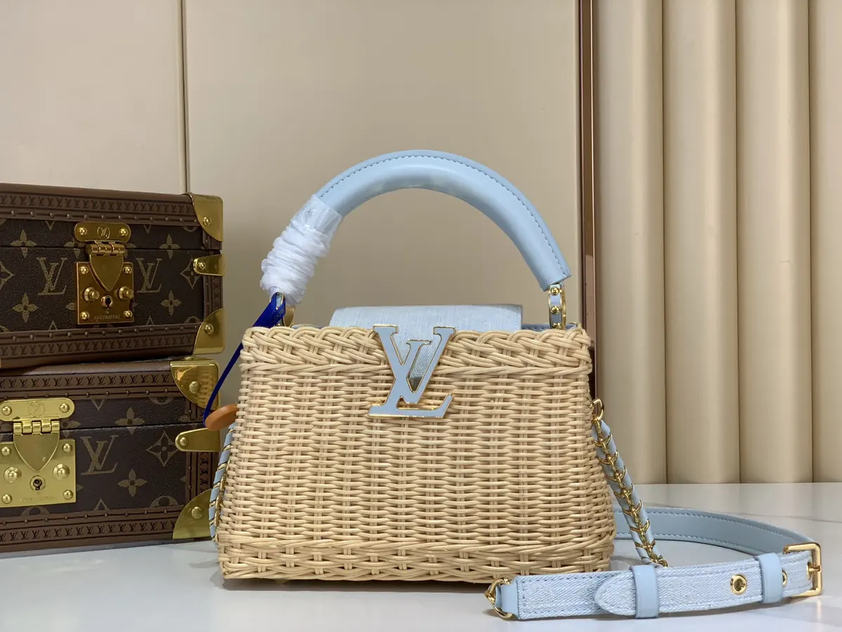 LV Style Beige Leather Chain Bag Lookbook Reference image 1