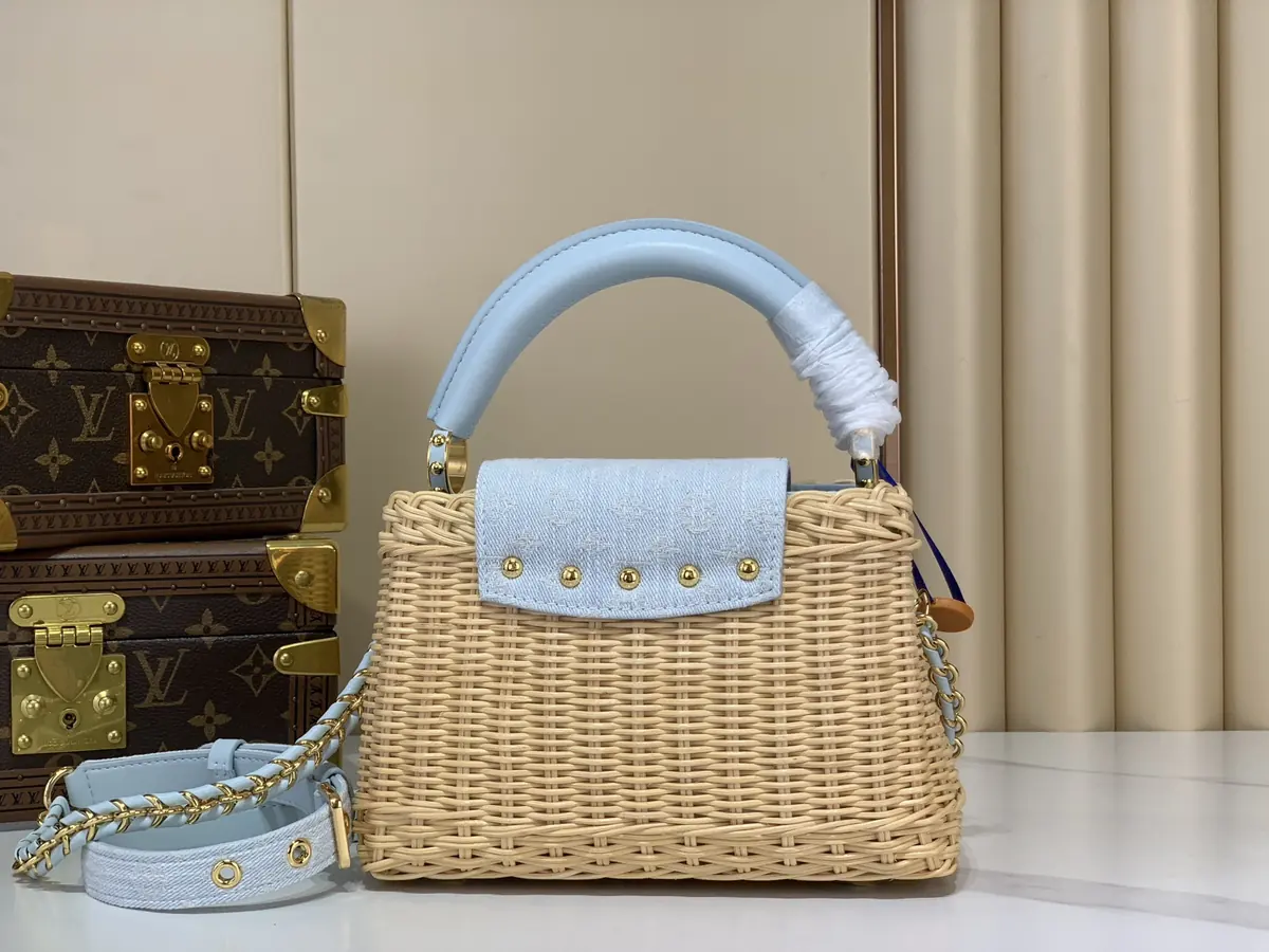LV Style Beige Leather Chain Bag Lookbook Reference image 3