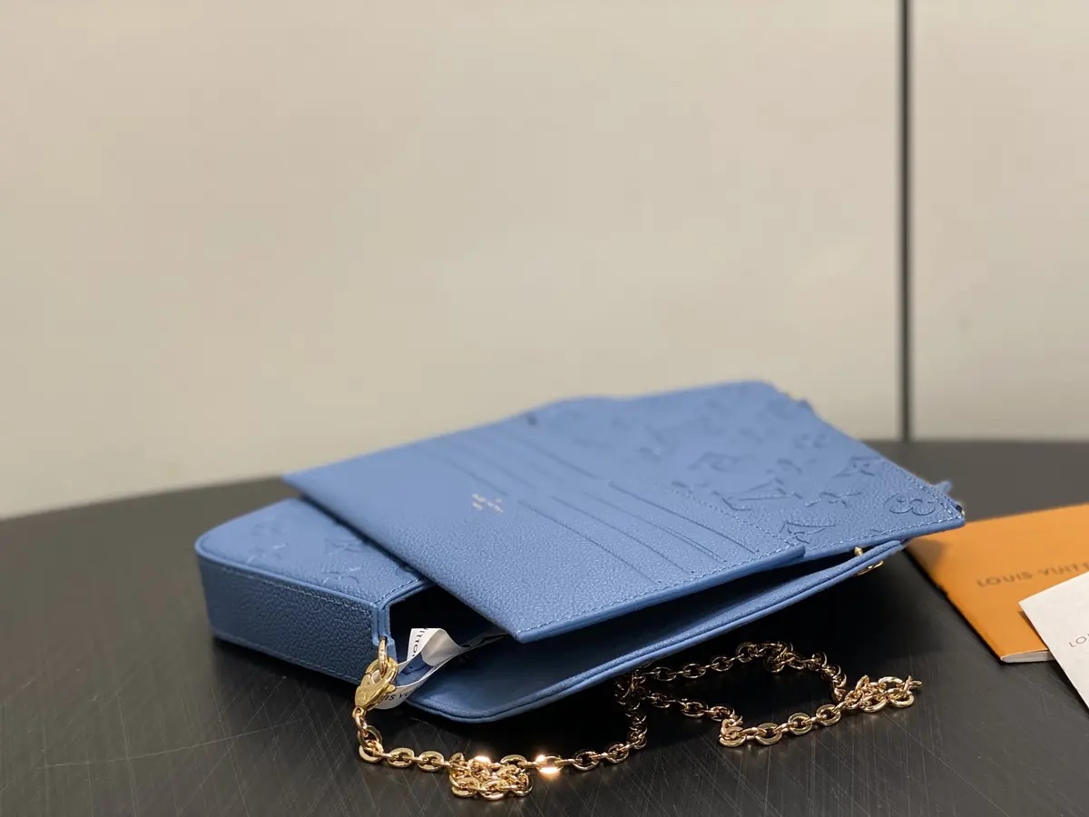 LV Style Beige Leather Clutch Lookbook Reference image 5