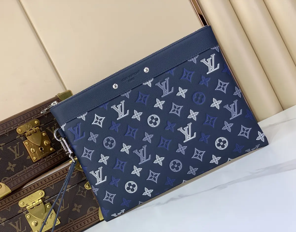 LV Style Beige Leather Clutch Lookbook Reference image 1