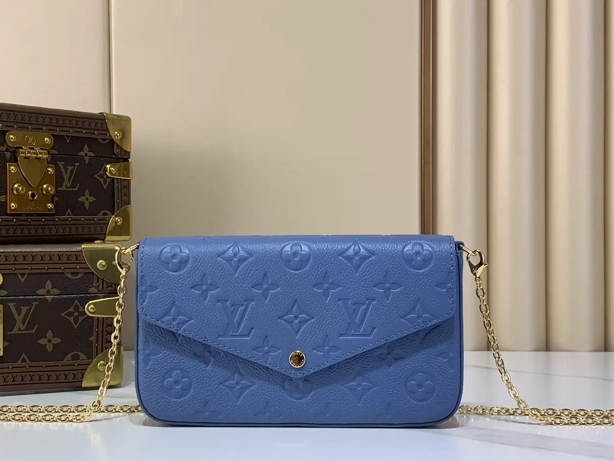 LV Style Beige Leather Clutch Lookbook Reference image 1