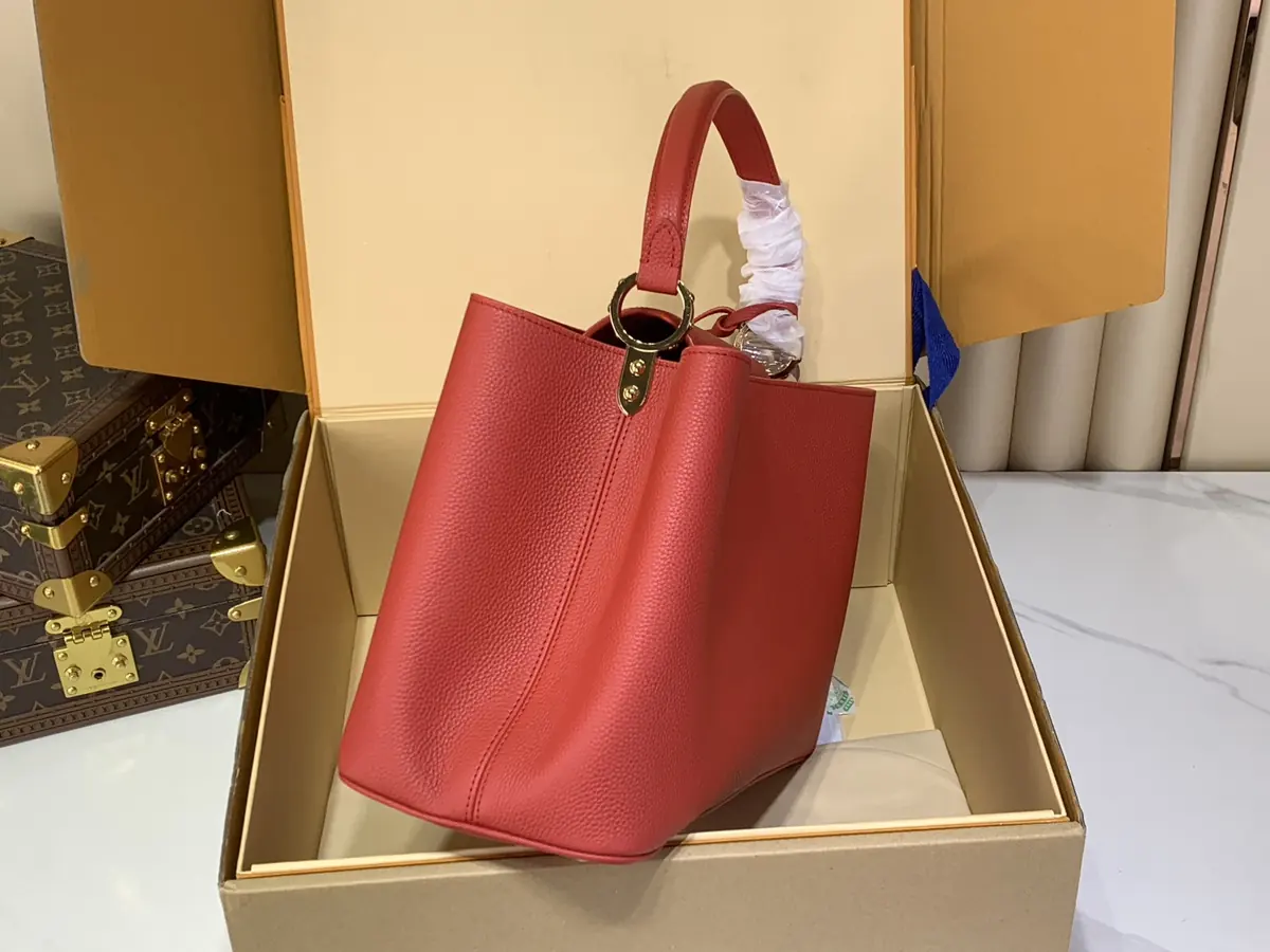 LV Style Beige Leather Crossbody Bag Lookbook Reference image 2
