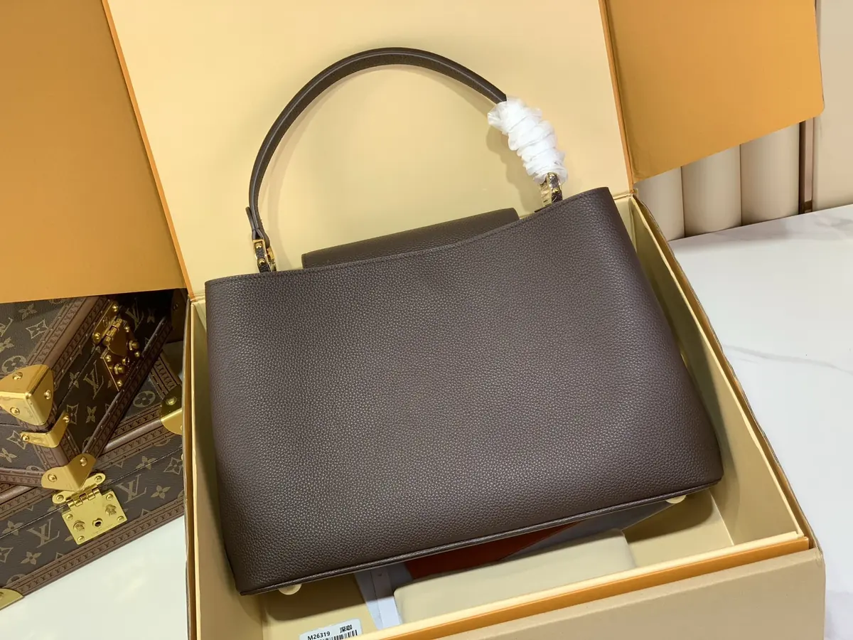 LV Style Beige Leather Crossbody Bag Lookbook Reference image 3