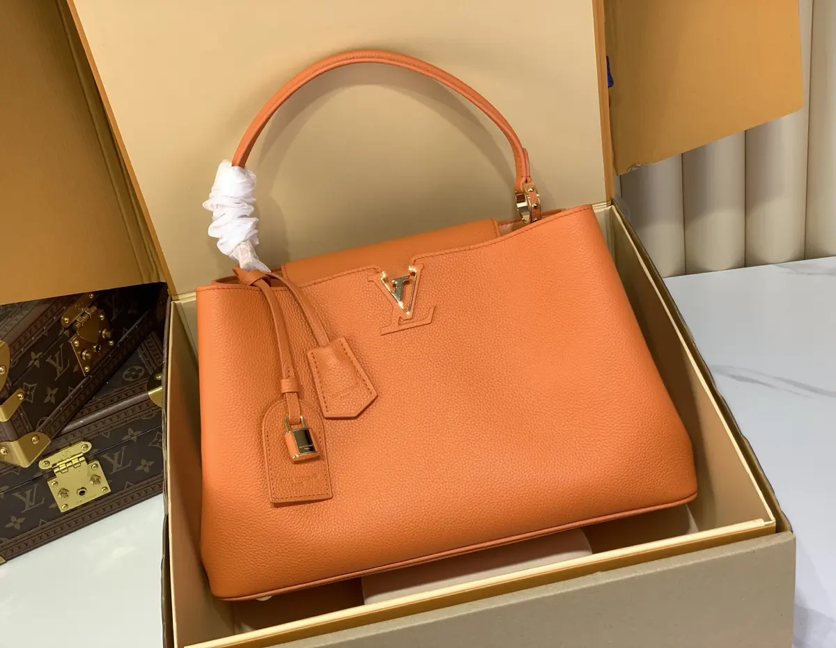 LV Style Beige Leather Crossbody Bag Lookbook Reference image 1