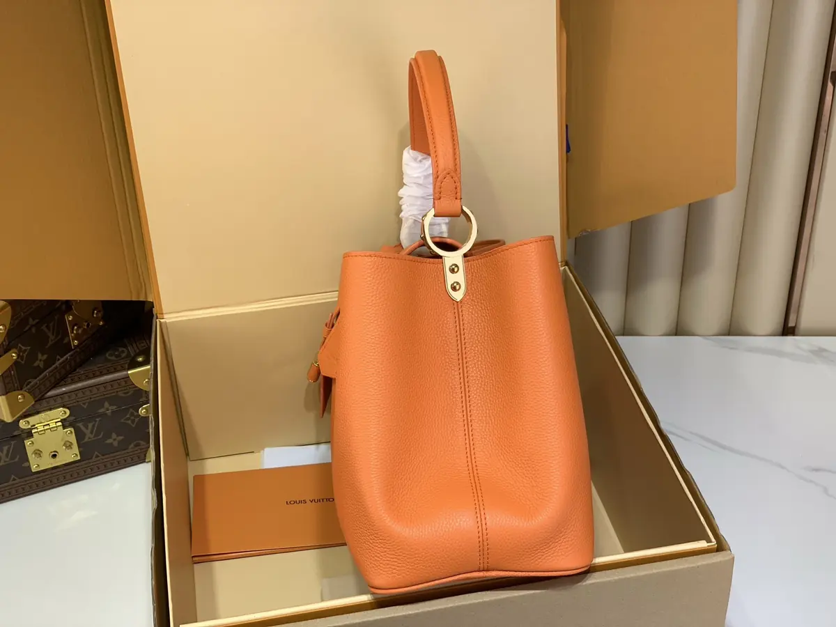 LV Style Beige Leather Crossbody Bag Lookbook Reference image 2