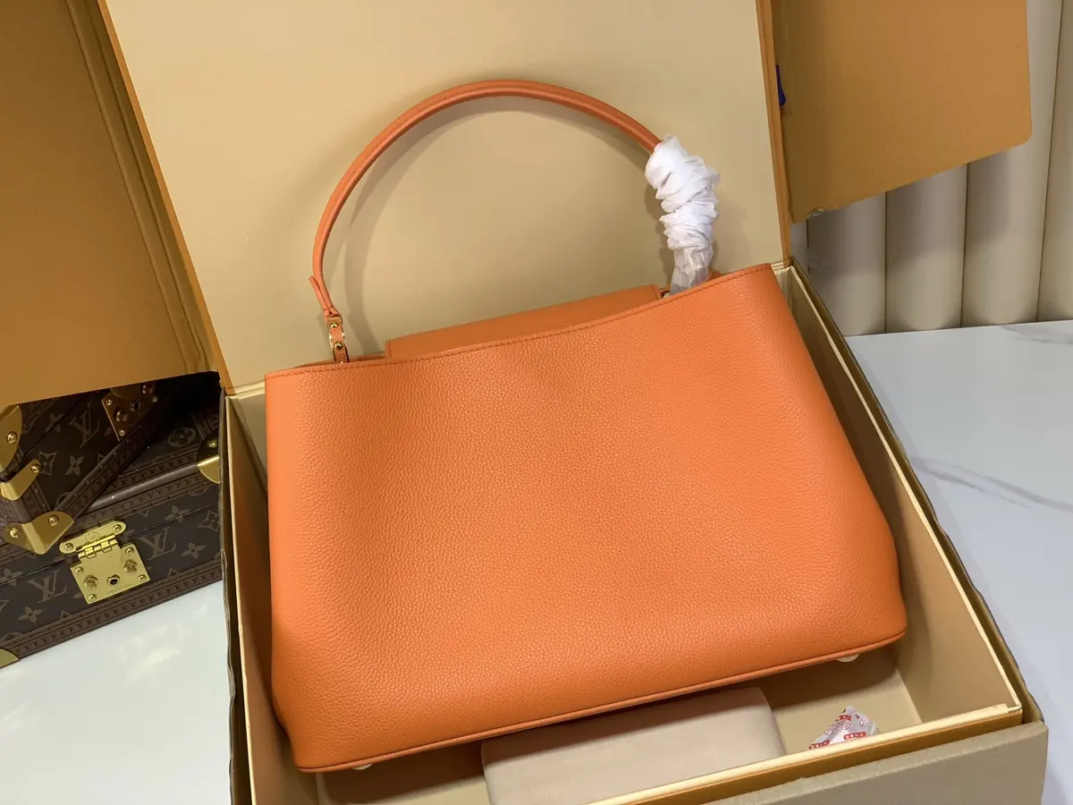 LV Style Beige Leather Crossbody Bag Lookbook Reference image 3