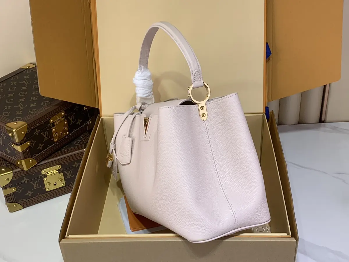 LV Style Beige Leather Crossbody Bag Lookbook Reference image 2