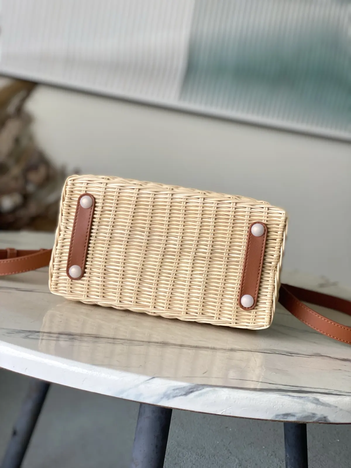 LV Style Beige Leather Crossbody Bag Lookbook Reference image 4