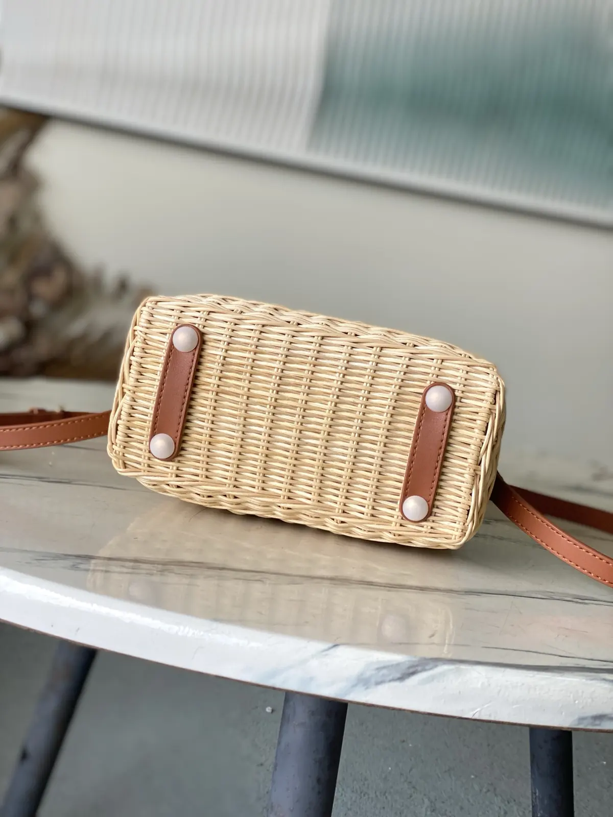 LV Style Beige Leather Crossbody Bag Lookbook Reference image 4