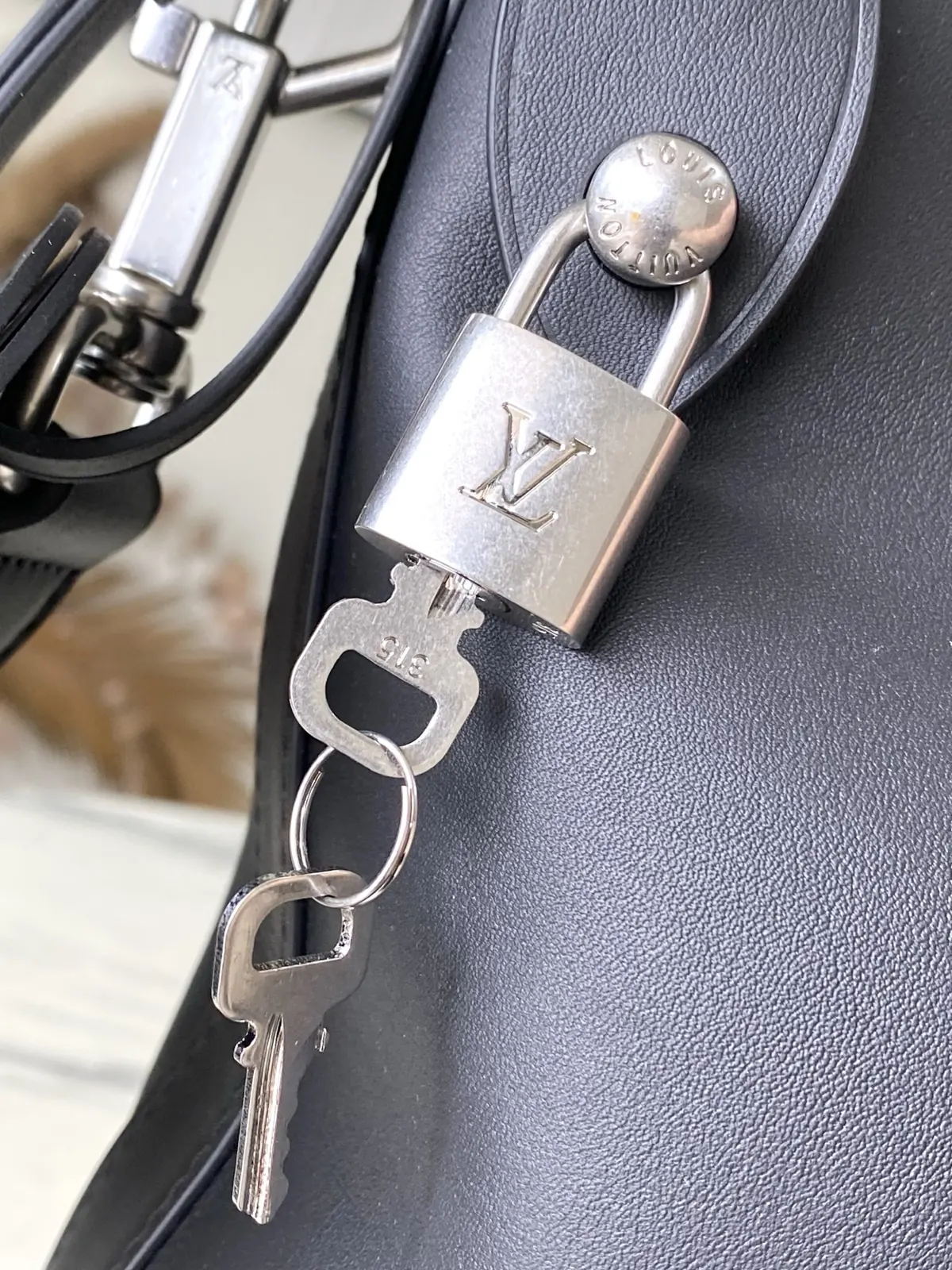 LV Style Beige Leather Hobo Bag Lookbook Reference image 5