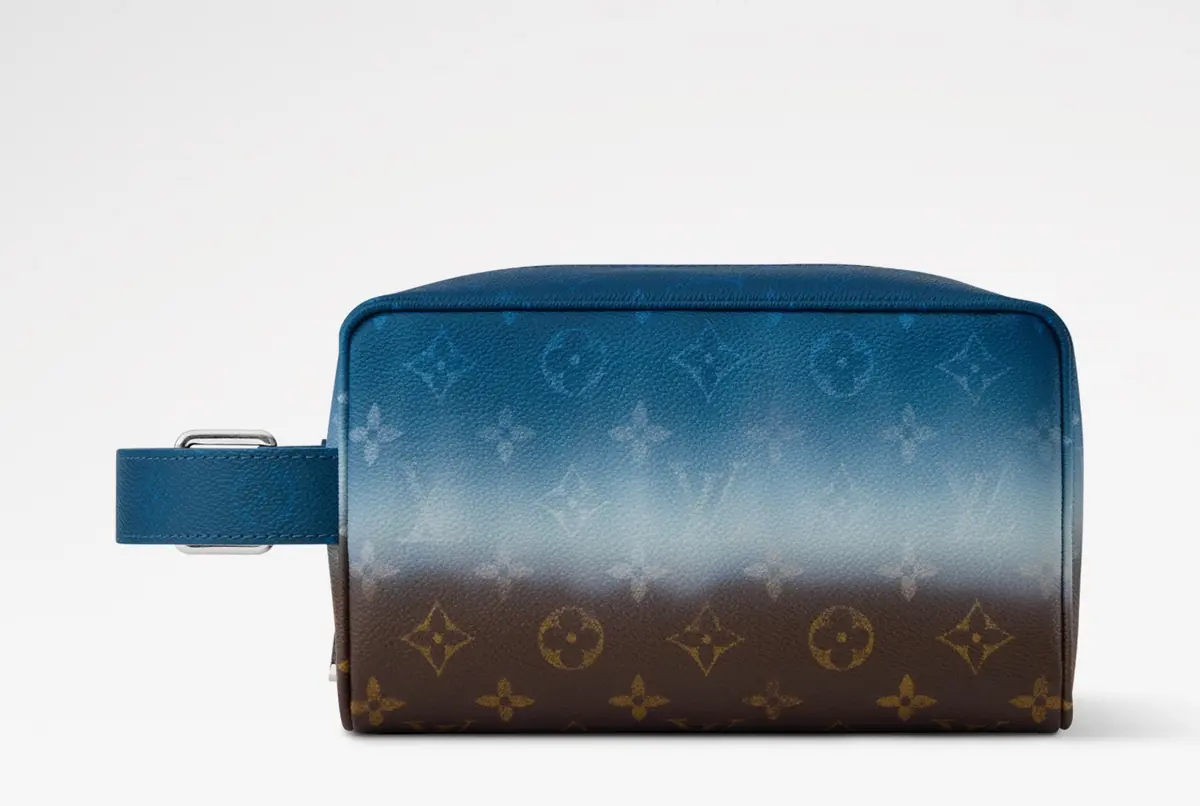 LV Style Beige Leather Toiletry Bag Lookbook Reference image 1