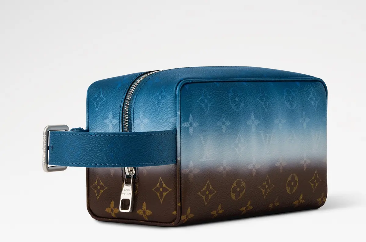 LV Style Beige Leather Toiletry Bag Lookbook Reference image 2
