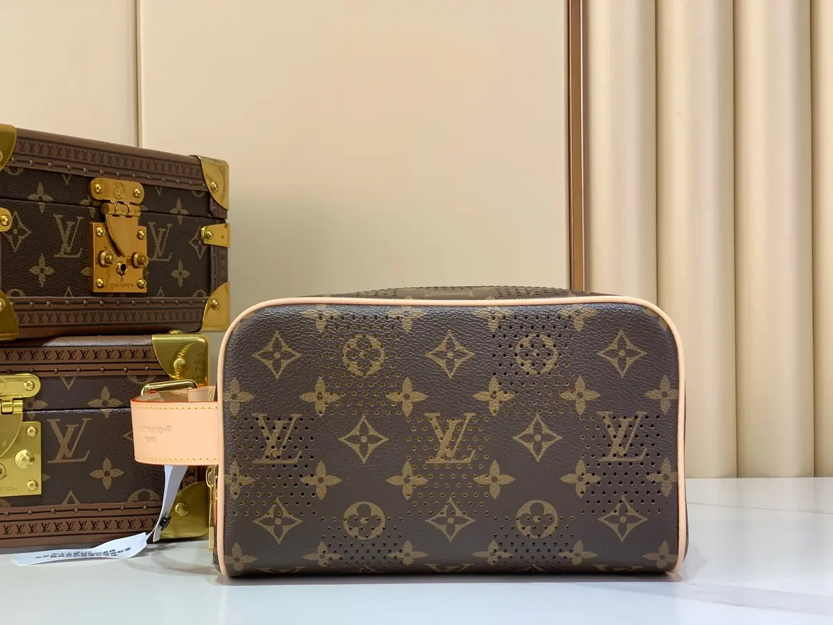 LV Style Beige Leather Toiletry Bag style reference detail image 1 from source 787683