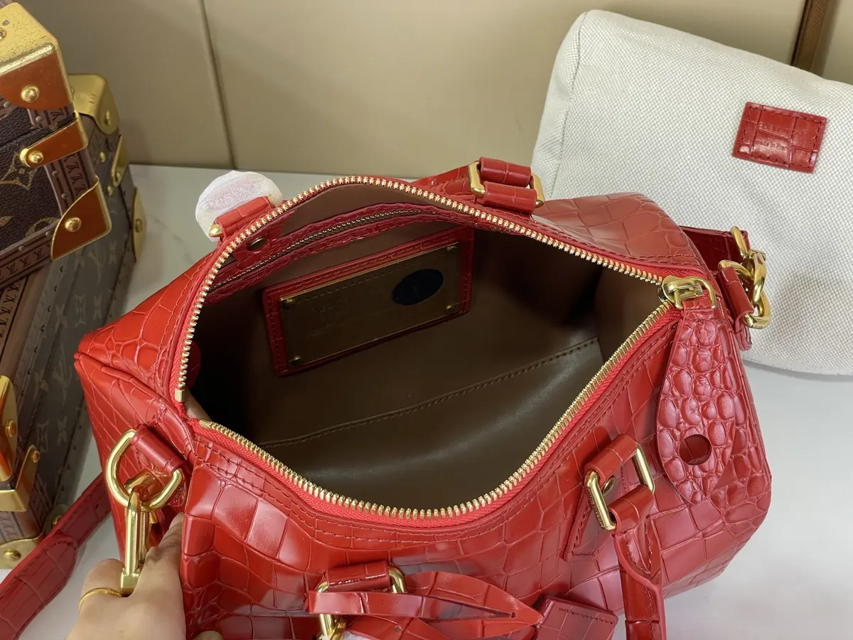 LV Style Beige Leather Top Handle Bag Bags Top Handle Bag detail image 9 from source 738342