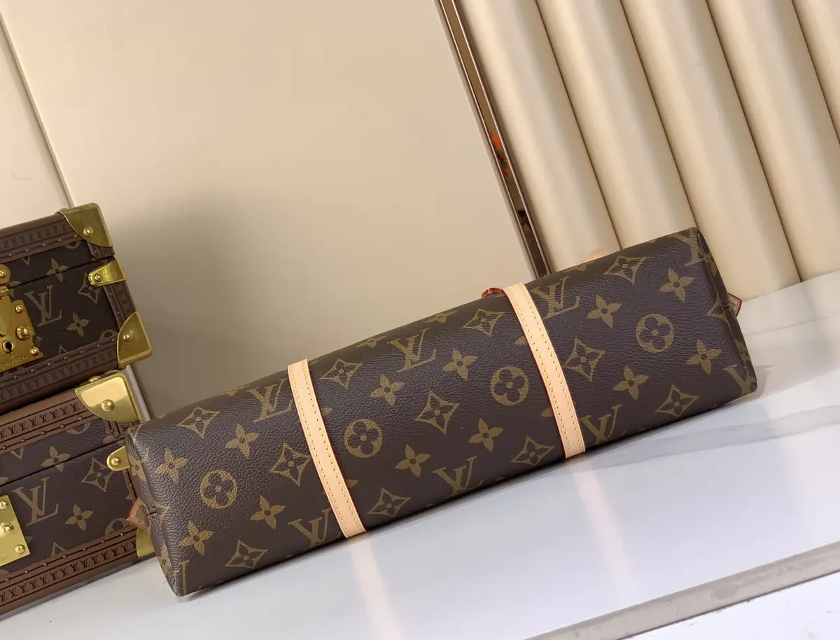 LV Style Beige Leather Top Handle Bag Lookbook Reference image 4
