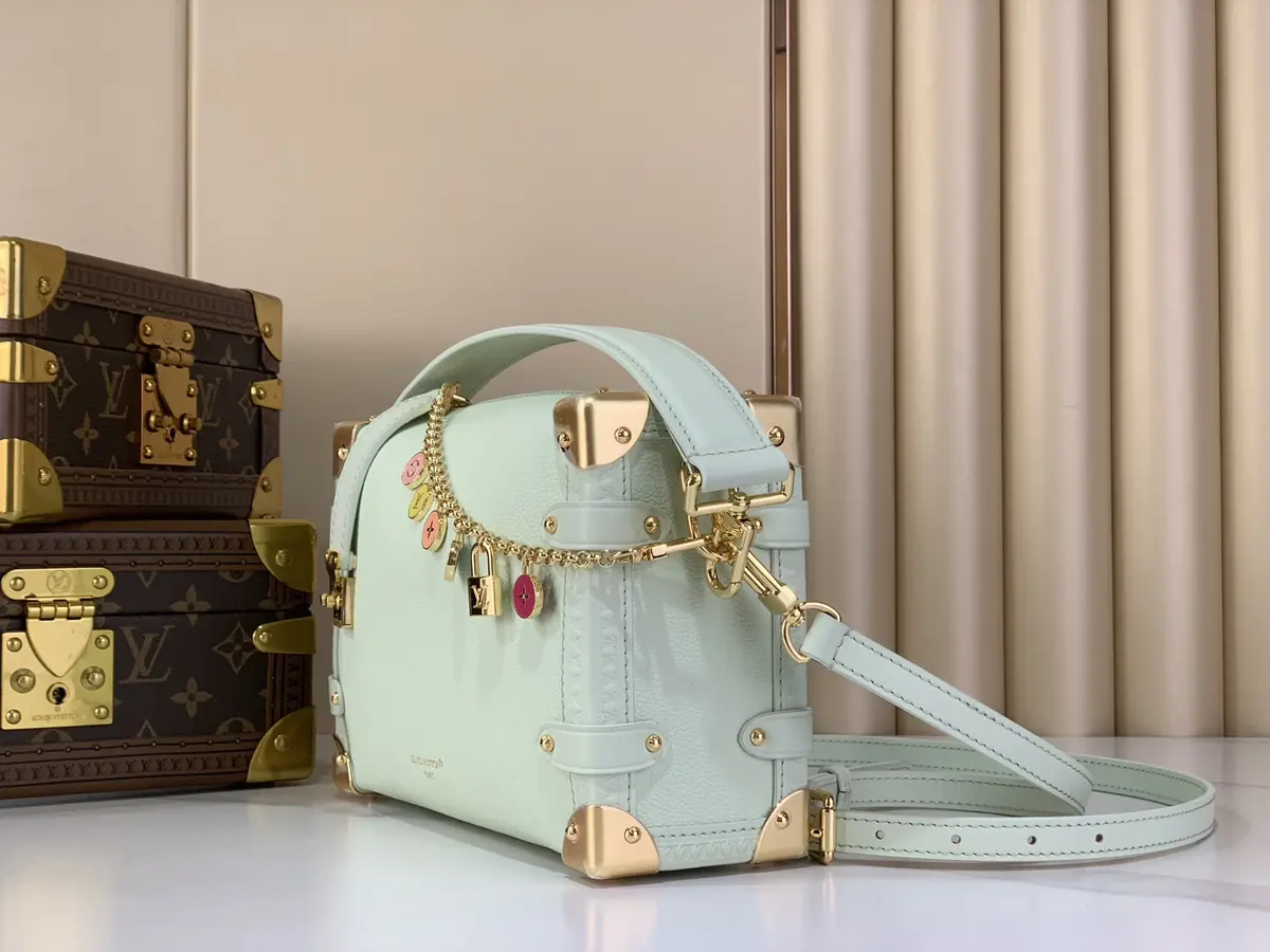 LV Style Beige Leather Top Handle Bag Lookbook Reference image 2